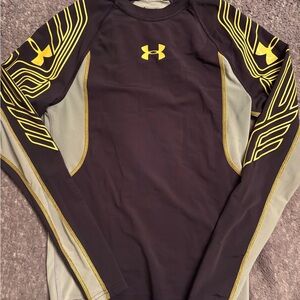Under Armour Black and Gray Compression Shirt
